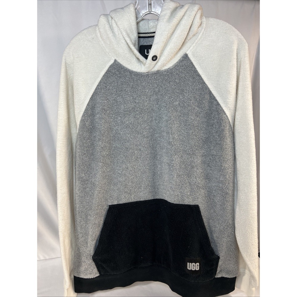 UGG Australia Men's Terrance Hoodie FL Soft Hooded Sweatshirt GHNT Sz Large